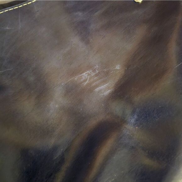 UE UNOETH Blue‎ Leather Large Tote Bag - Picture 9 of 11